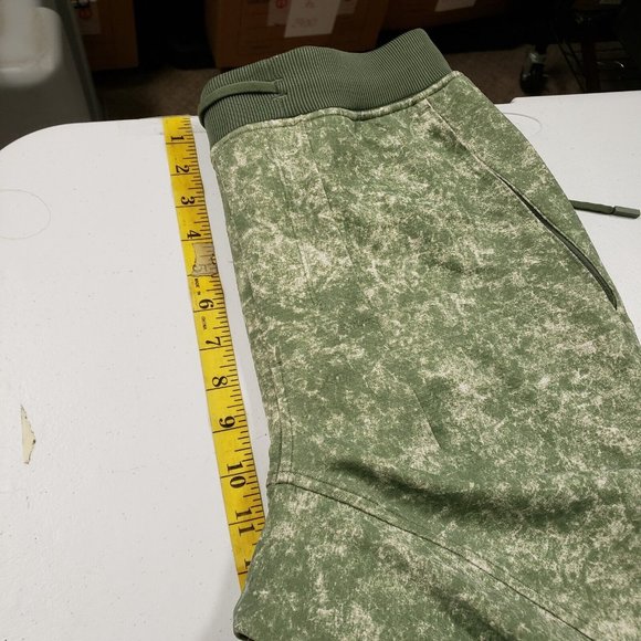 Lululemon Mens ABC Joggers Size M Warpstreme Pants Green Print Tapered Pockets - Picture 10 of 13